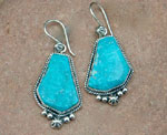 Genuine Navajo Sterling Silver earrings with Turquoise