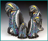 Fimo penguin figurine