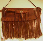 Authentic Native American Leather Quiver with arrows and knife
