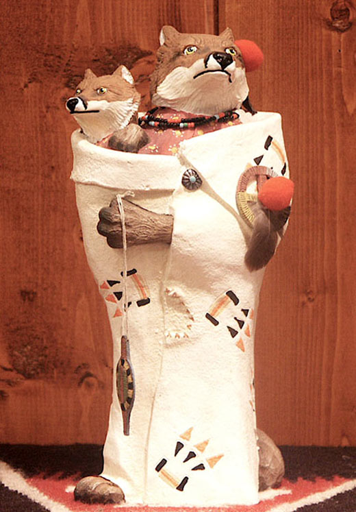 The Red Fox Mama statue