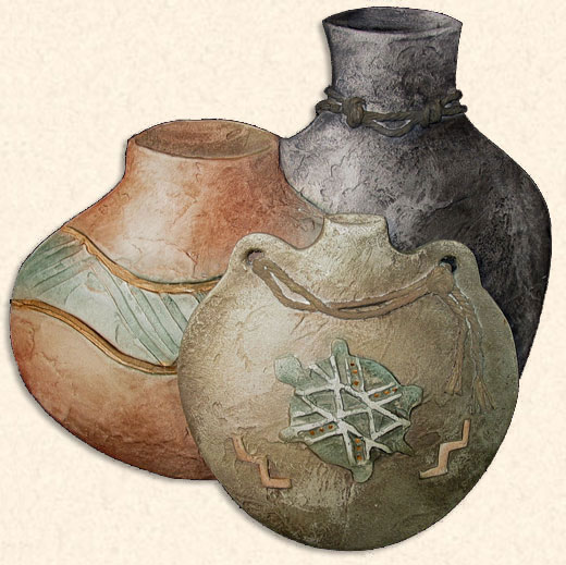 Native American Turtle Mesa Pots Wall Art