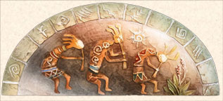 Native American Art- Arch- Kokopelli Wall Hanging