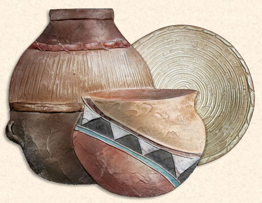 Native American Santa Fe Pots Wall Art