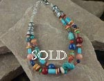 Turquoise, Oyster, Coral, Lapis Beaded bracelets