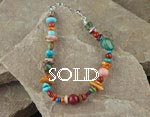 Turquoise, Oyster, Coral, Lapis Beaded bracelets