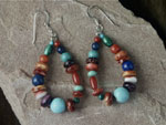Matching Beaded Hoop Earrings