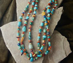 Genuine Native American Turquoise and Multi-stone Beaded Necklace