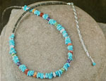 Genuine Native American Turquoise and Multi-stone Beaded Necklace