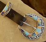 Navajo Ranger Belt Set Spiny Oyster shell, Sleeping beauty Turquoise, Lapis and Gaspite