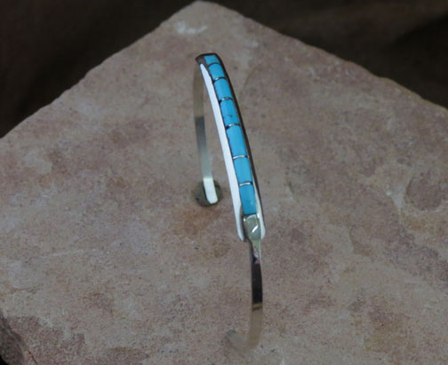 Sterling Silver Navajo Bracelet, Sleeping Beauty Turquoise Sterling Silver Navajo Bracelet, Sleeping Beauty Turquoise