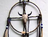Handcrafted Buffalo Skull Medicine Wheel