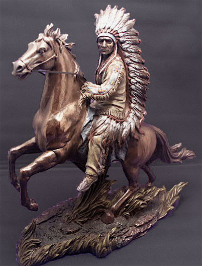 Souix Indian Statue- Chief Sitting Bull on Horse