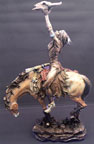 Native American Crow Statue- Warrior on Horse