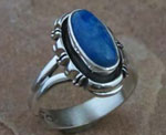 Genuine Navajo Sterling Silver and Lapis Ring