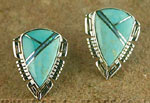 Navajo Turquoise Earrings Inlay designs
