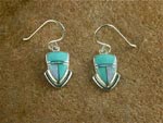 Genuine Navajo with Cultured Opal and Sleeping Beauty Turquoise silver earrings