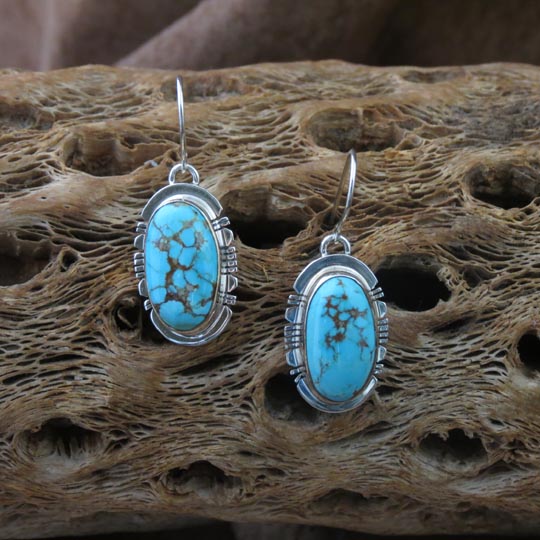 Sterling Silver Earrings- Candelaria Turquoise