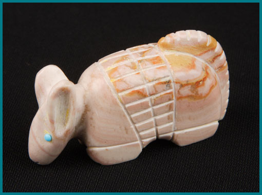 Zuni Hand-carved Armadillo Fetish carving