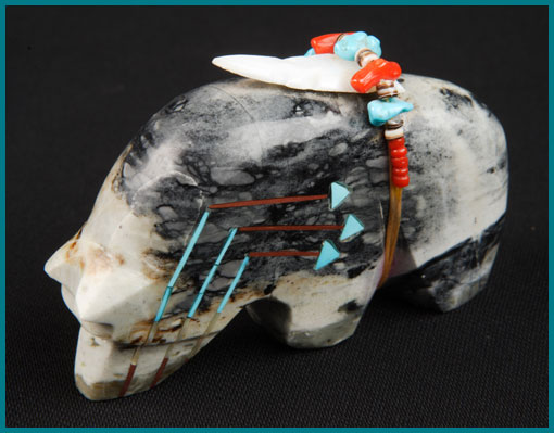 Zuni Hand-carved Bear Fetish Family