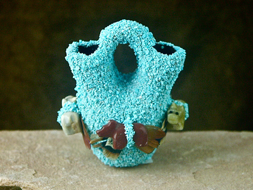 Zuni Hand-carved Turquoise Wedding Vase Fetish