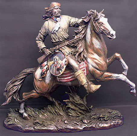 Apache Indian Statue- Geronimo on Horse