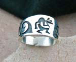 Hopi Sterling Silver Kokopelli Ring