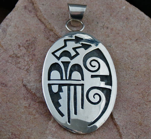 Hopi Solid Sterling Silver Pendant