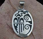 Hopi Sterling Silver Pendant