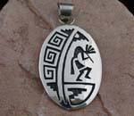 Hopi Sterling Silver Kokopelli Pendant