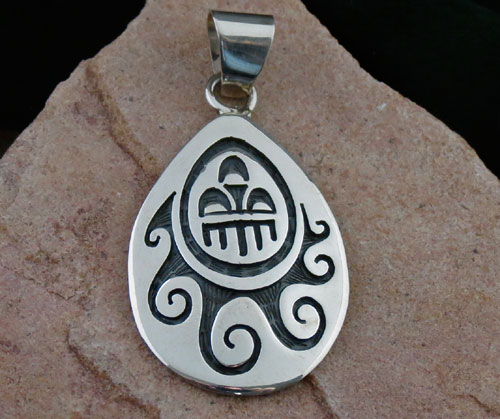 Hopi Solid Sterling Silver Pendant