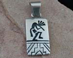 Hopi Sterling Silver Kokopelli Pendant
