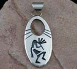 Hopi Sterling Silver Kokopelli Pendant