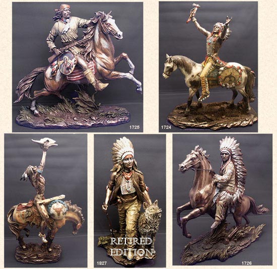 Native American Indian Tribe Statues