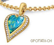 Kabana Opal Inlay Heart Pendant Kabana Opal Inlay Heart Pendant