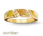Kabana Gold Mother-of Pearl Ring Kabana Gold Mother-of Pearl inlay Ring