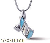 Kabana Mother-of Pearl and Turquoise Pendant Kabana Mother-of Pearl and Turquoise Pendant