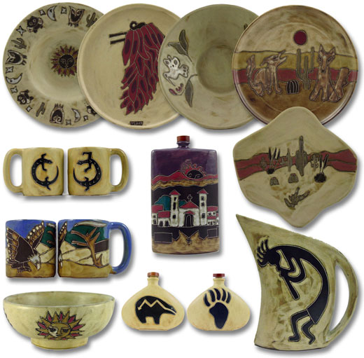 Hand Crafted Mara Southwest Stoneware Designs Collection