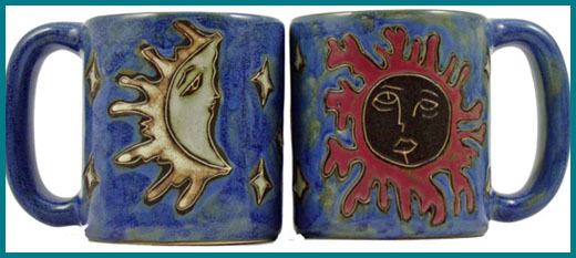 Handcrafted Sun and Moon Stoneware Mug Collection