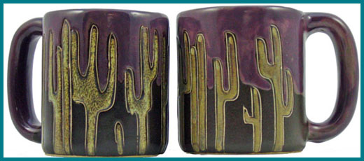 Handcrafted Cactus Design Stoneware Mug Collection