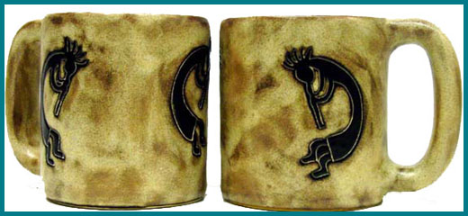 Handcrafted Kokopelli Design Stoneware Mug Collection