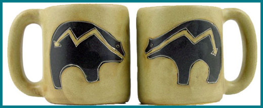 Handcrafted Fetish Bear Design Stoneware Mug Collection