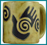 Mara Handprint Design Stoneware Mug