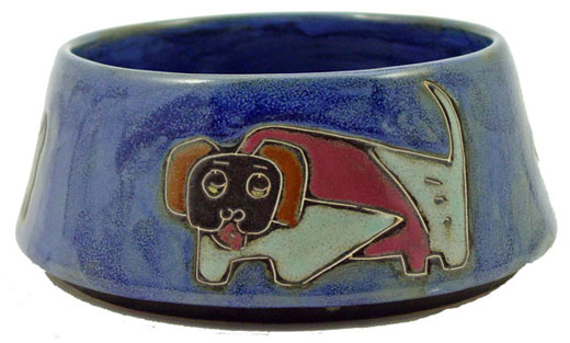 Handcrafted Stoneware Southwest Dog Dish