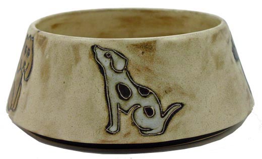 Handcrafted Stoneware Southwest Dog Dish