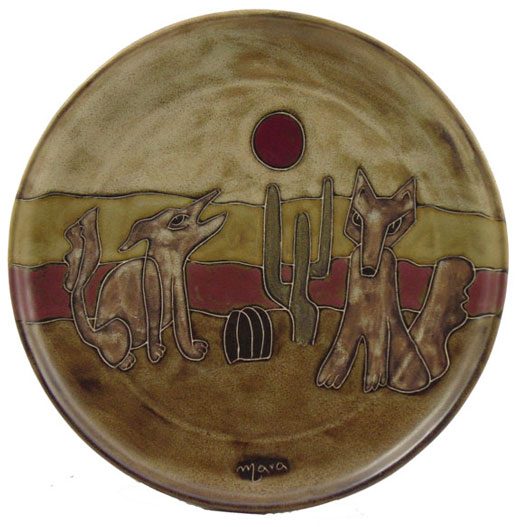 Handcrafted Stoneware Desert Design Platter