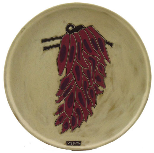 Handcrafted Stoneware Chile Ristra Design Platter