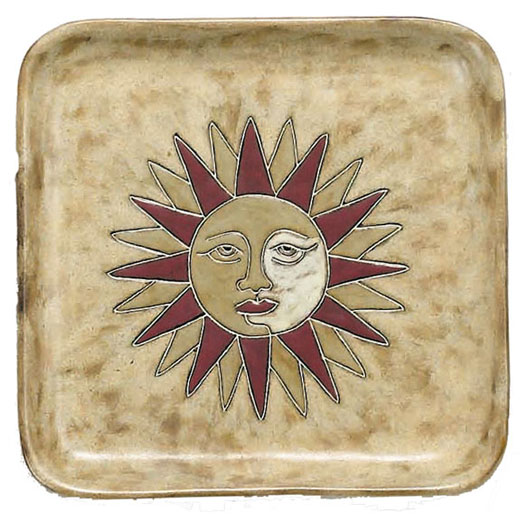 Handcrafted Stoneware Sun Salad Plate