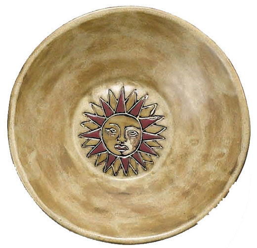 Handcrafted Stoneware Sun 20oz. Bowl