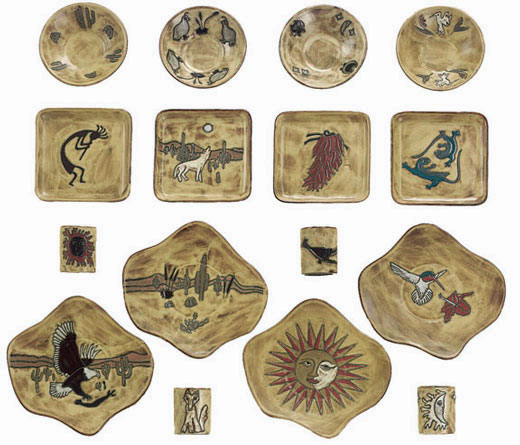 Handcrafted Stoneware Desert Design Dinnerware Set