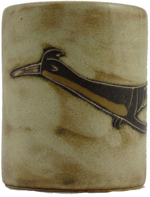 Handcrafted Roadrunner Design Stoneware Mug